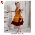 kids boutique Corduroy mustard&burgundy suit-dress